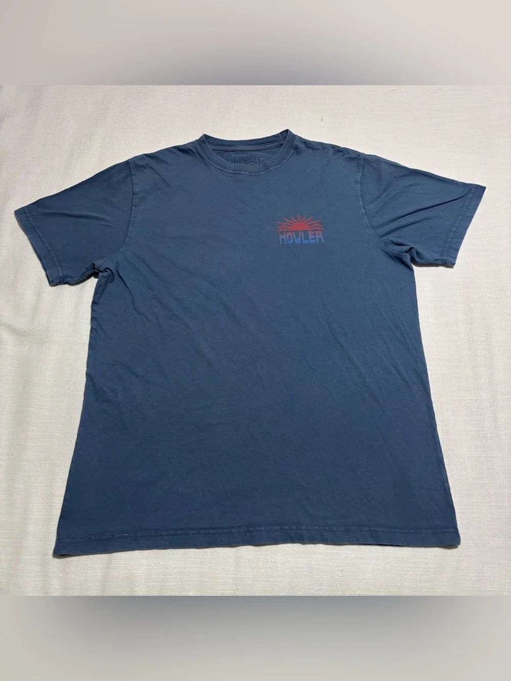 Men’s Howler Brothers El Sol Cotton T-Shirt | Blue | Size Large